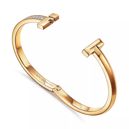 T1 Wide Diamond Hinged Bangle